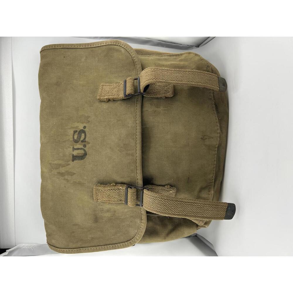 WWII 1942 US Army Canvas Field‎ Bag BSA Mess Kit Vintage Camping Set